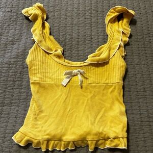 Kimchi Blue Women's Yellow Crop-top
